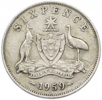 6 пенсов 1959 года Австралия