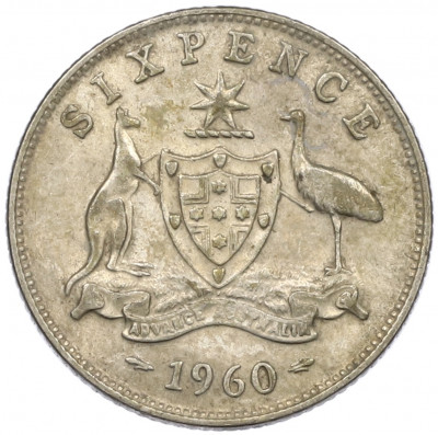 6 пенсов 1960 года Австралия