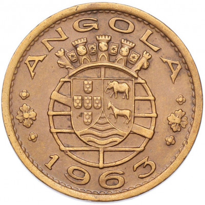 1 эскудо 1963 года Португальская Ангола