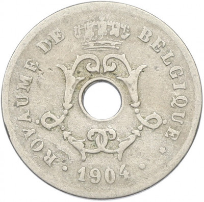 10 сантимов 1904 года Бельгия — Надпись на французском (BELGIQUE)