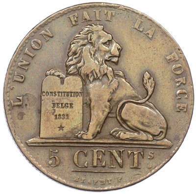 5 сантимов 1834 года Бельгия