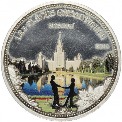 1000 франков 2014 года Бенин «Романтические места — Москва»