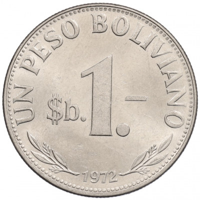 1 песо 1972 года Боливия