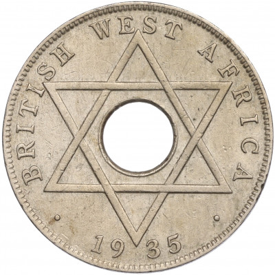 1/2 пении 1935 года Британская Западная Африка