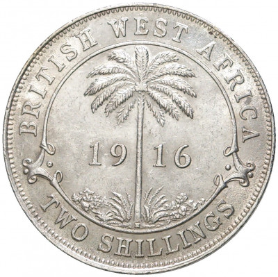 2 шиллинга 1916 года Н Британская Западная Африка