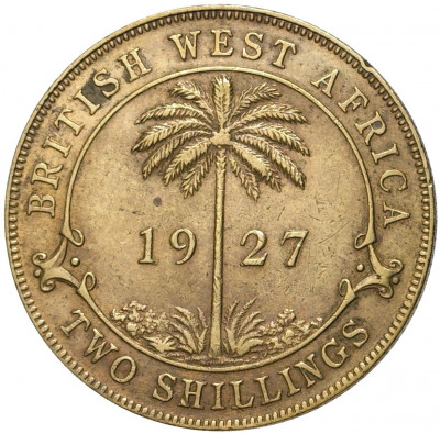 2 шиллинга 1927 года Британская Западная Африка