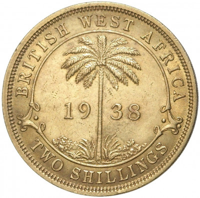 2 шиллинга 1938 года H Британская Западная Африка