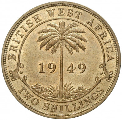2 шиллинга 1949 года KN Британская Западная Африка