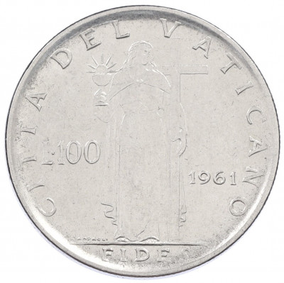 100 лир 1961 года Ватикан