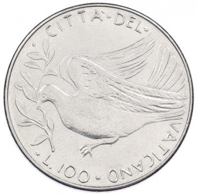 100 лир 1976 года Ватикан