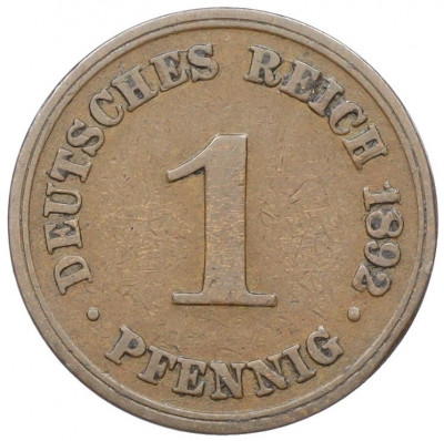 1 пфенниг 1892 года А Германия