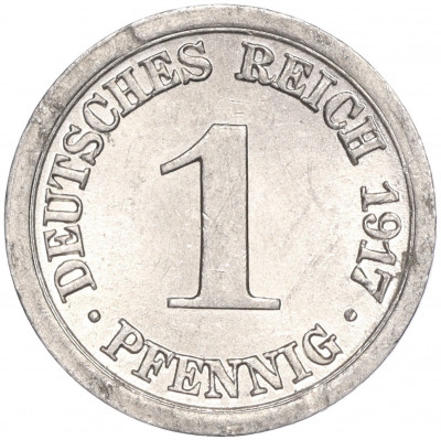 1 пфенниг 1917 года E Германия