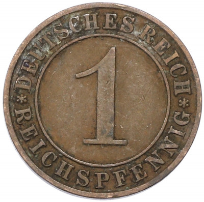 1 рейхспфенниг 1929 года A Германия