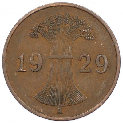 1 рейхспфенниг 1929 года A Германия