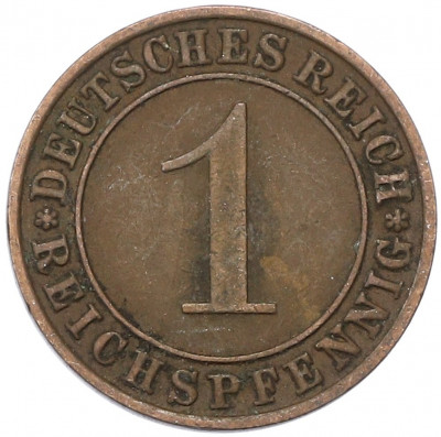 1 рейхспфенниг 1931 года F Германия