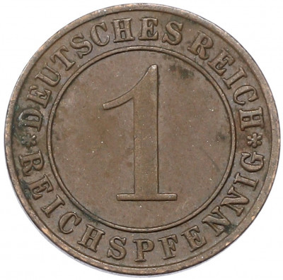 1 рейхспфенниг 1937 года A Германия