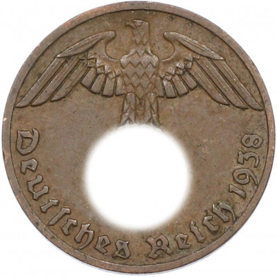 1 рейхспфенниг 1938 года F Германия