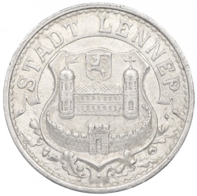 10 пфеннигов 1920 года Германия — город Леннеп (Нотгельд)