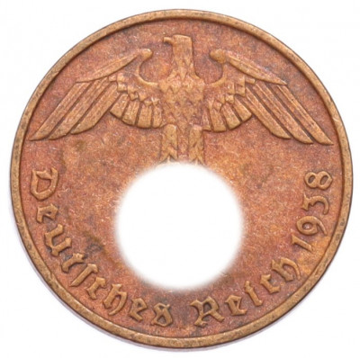 2 рейхспфеннига 1938 года D Германия