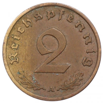 2 рейхспфеннига 1939 года A Германия