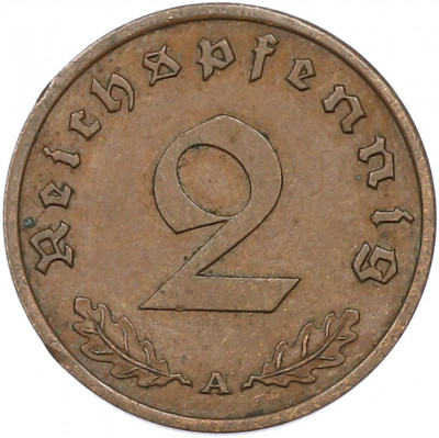 2 рейхспфеннига 1940 года A Германия