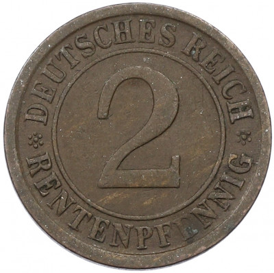 2 рентенпфеннига 1924 года A Германия