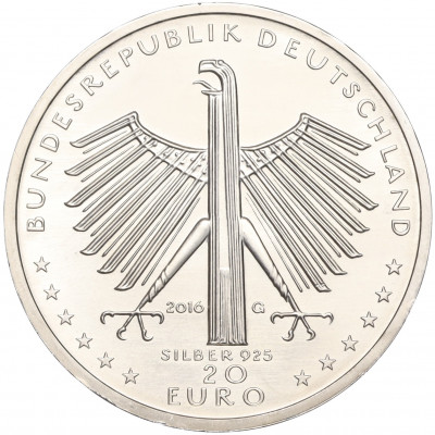 20 евро 2016 года Германия «125 лет со дня рождения Отто Дикса»