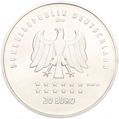 20 евро 2016 года Германия «175 лет Гимну Германии»