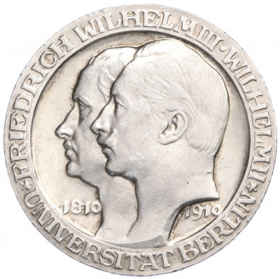 3 марки 1910 года Германия (Пруссия) «Берлинский университет»