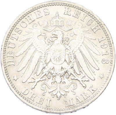 3 марки 1913 года D Германия (Бавария)