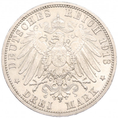 3 марки 1913 года Германия (Липпе)