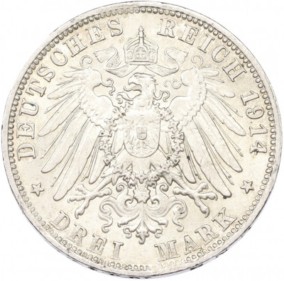 3 марки 1914 года D Германия (Бавария)