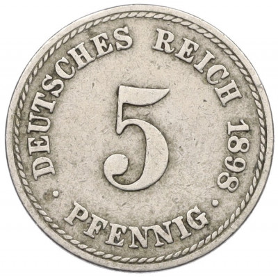 5 пфеннигов 1898 года А Германия