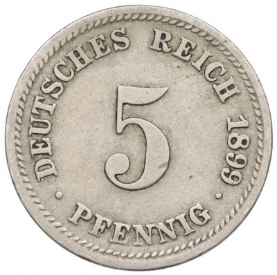5 пфеннигов 1899 года D Германия