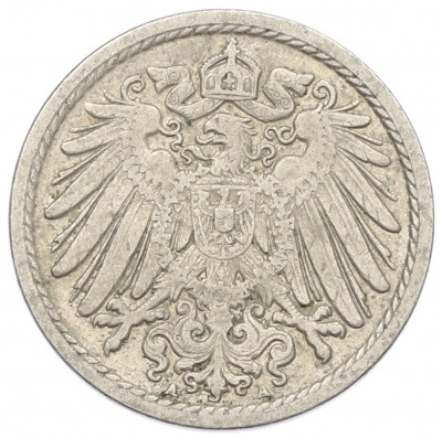 5 пфеннигов 1908 года A Германия