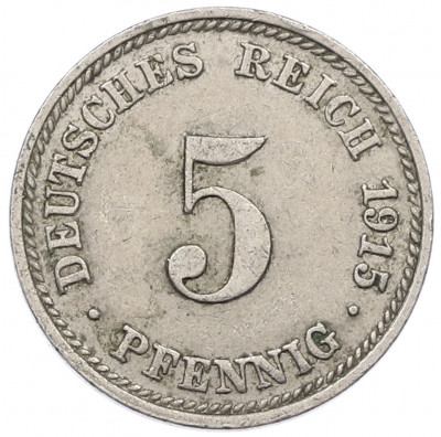 5 пфеннигов 1915 года D Германия