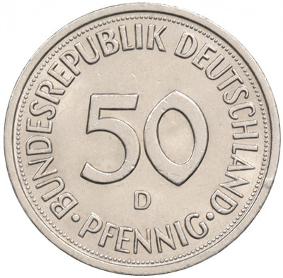 50 пфеннигов 1981 года D Западная Германия (ФРГ)
