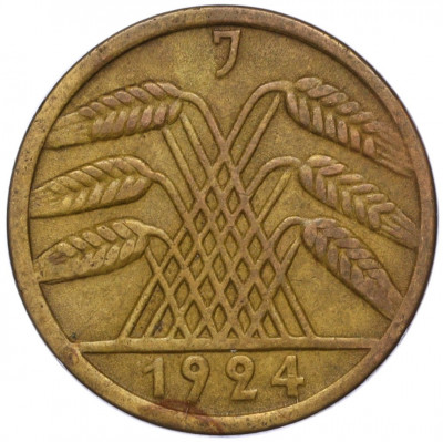 50 рентенпфеннигов 1924 года J Германия