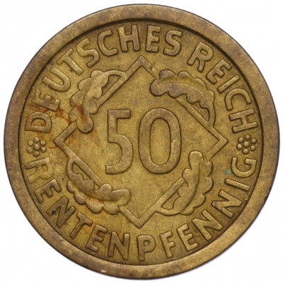 50 рентенпфеннигов 1924 года J Германия