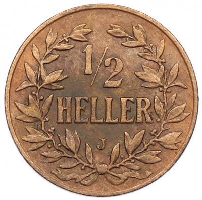 1/2 геллера 1905 года J Германская Восточная Африка