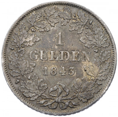 1 гульден 1843 года Вюртемберг