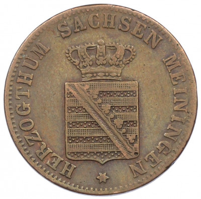 1 крейцер 1854 года Саксен-Мейнинген