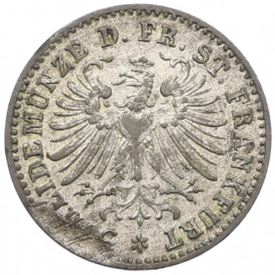 1 крейцер 1862 года Франкфурт