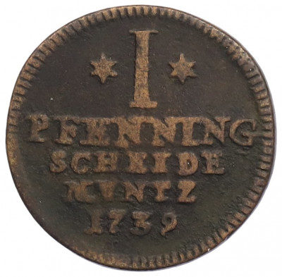 1 пфенниг 1739 года Брауншвейг-Люнебург