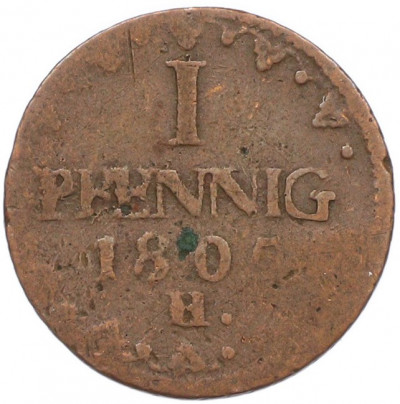 1 пфенниг 1805 года Саксония