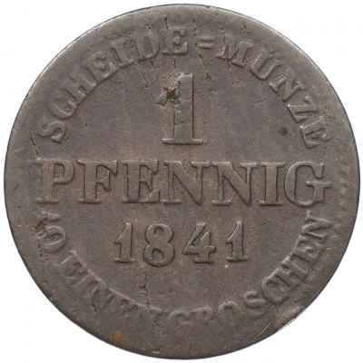 1 пфенниг 1841 года Саксен-Кобург-Гота