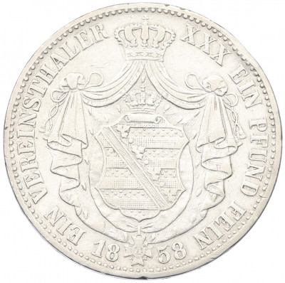 1 союзный талер 1858 года Саксония