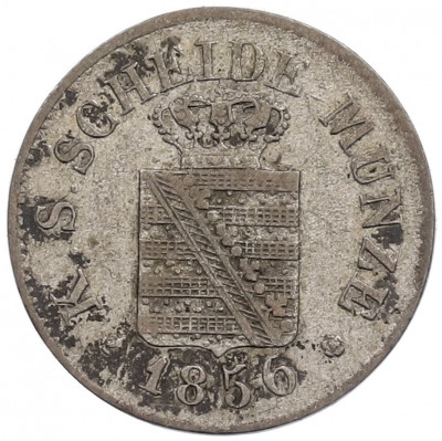 1/2 нового гроша / 5 пфеннигов 1856 года Саксония