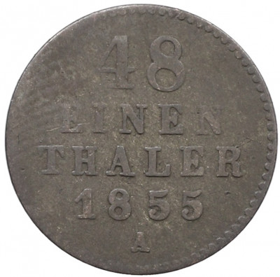 1/48 талера 1855 года Мекленбург-Шверин