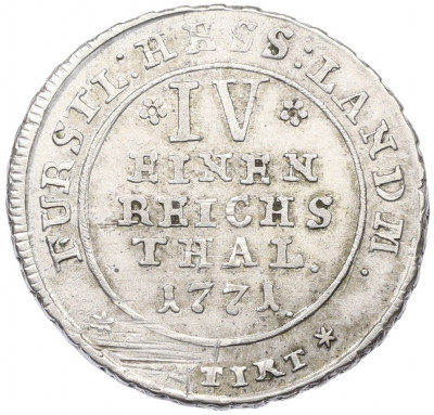 1/6 талера 1771 года Гессен-Кассель